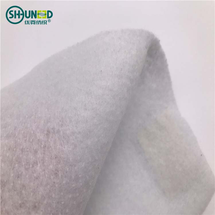 China supplier wholesale eco-friendly LDPE glue fusible polyester needle punched nonwoven fabric felt pad rolls for craft