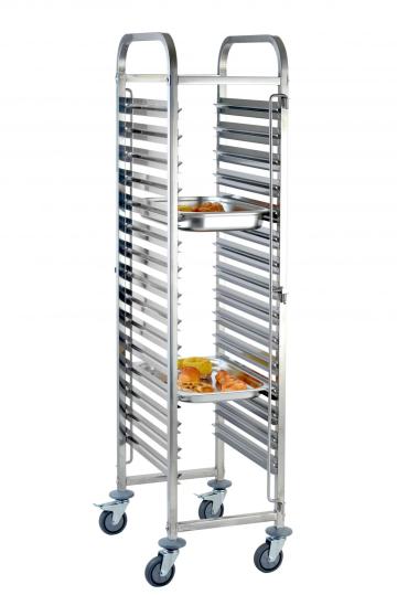 Kitchen Stainless Steel 1/1GN Pan Trolley