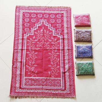 Green Color Yarn Dyed Woven Prayer Mat