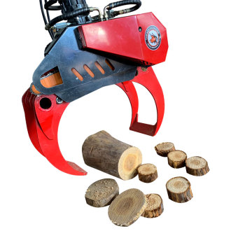 WeMax Excavator Wood Cutting Grapple: Small Hydraulic Grapple Saw for Excavators