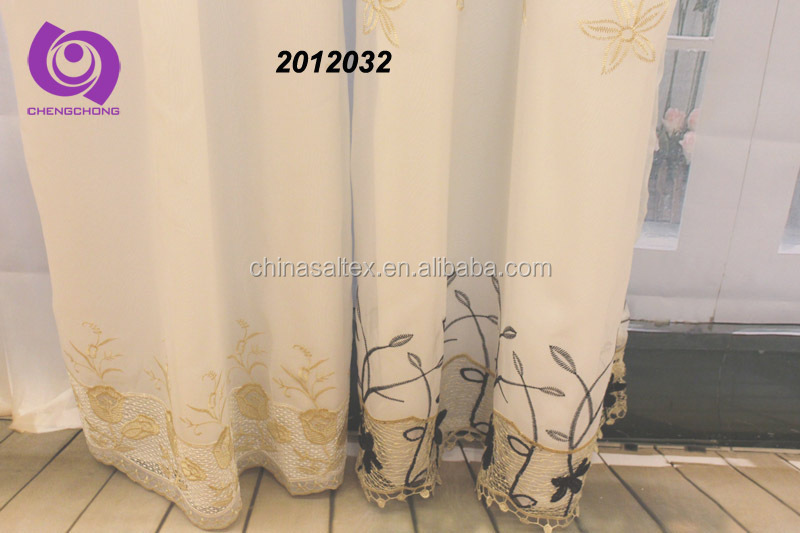 10 Years Experience in Manufacture Voile Guipe Embroidery (EMB) Design Curtains