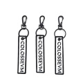 Embroidery Jet Key Tag Double Sided Fabric Keychain