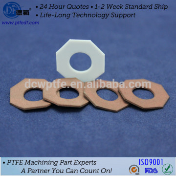 Hexagonal cnc machined teflon sealing gasket