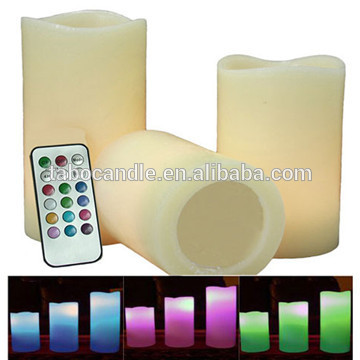 3 pieces hot sale color changing mood light parrafin wax blow on-off led candle/battery operated led lighting