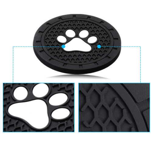 Custom Silicone Anti Slip Paw Car Coasters