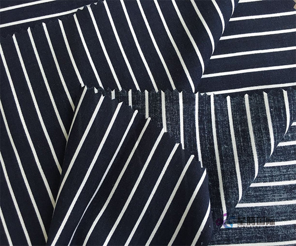 Woven Plain Stripe 100% Rayon Fabric