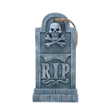 Halloween Decorations: 4.5-inch RIP Tombstone Statue, Resin Sculpture, Skull Figurine