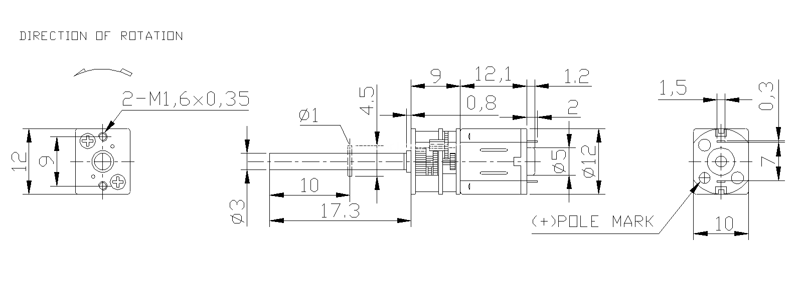 positioning pin motor