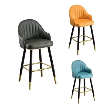 Nordic Yellow Barstool - Modern Minimalist Villa and Hotel Furniture