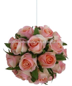 6" Artificial Hanging Flowr Ball, Hanging Flower Ball, Wedding Rose Hanging Ball