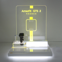 White acrylic watch display stand and cases