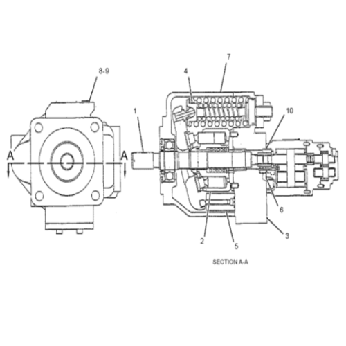 Muldenwagensteile HD325-6 Wasserpumpe 6212-61-1210