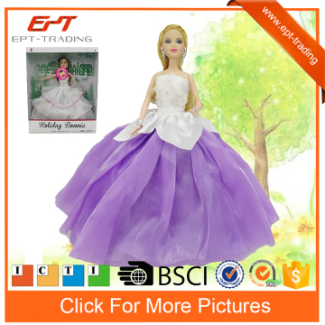 11.5inch fashion dress girl toy doll with ic