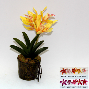 Artificial Potted Flower, Imitative Silk Orchid