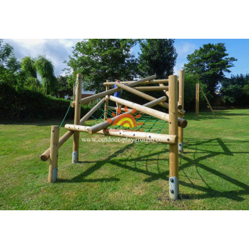 Struktur Climbing Outdoor Playground Set Tali untuk kanak-kanak