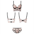 In Stock Stock Lady Sex Embroidery Push Up Bra Panty Set