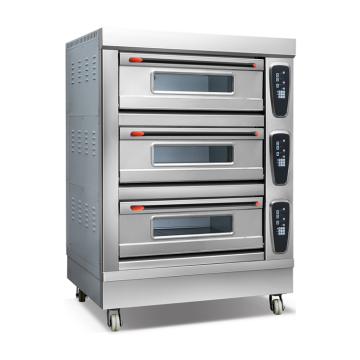 3 Layers 12 Trays Electric Computerized Tray Pizza Oven and Bread Maker