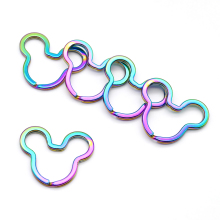 Creative Mickey Mouse Shaped Colorful Key Rings