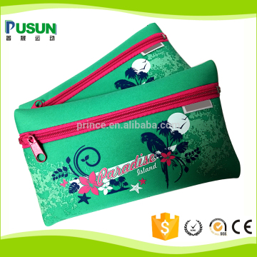 Wholesale students custom printed promotional neoprene pencil case