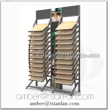 WJ101 Floor Tile Display Rack / Waterfall Display Stand / Wooden Tile Display Stand