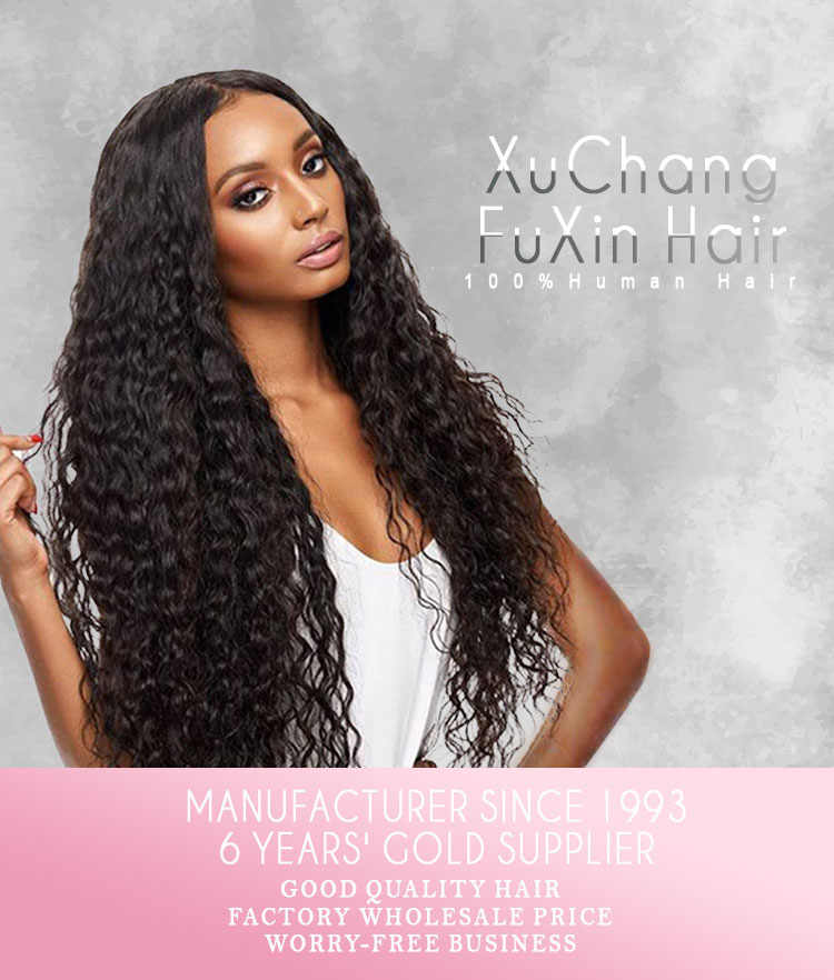 Indian virgin human hair extension loose deep water wave bundles