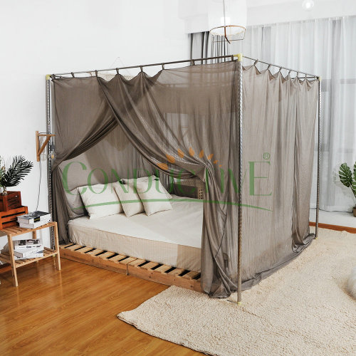 Toldo de cama con mosquitera de protección EMF de forma cuadrada