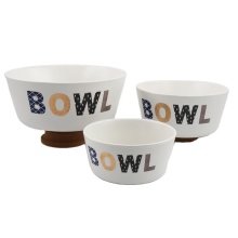 Ceramic Fruit Salad Mixing Bowls - Factory Supplier Decal Pet Bowls Dinner Table Set
