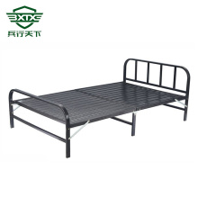 Steel double folding bed