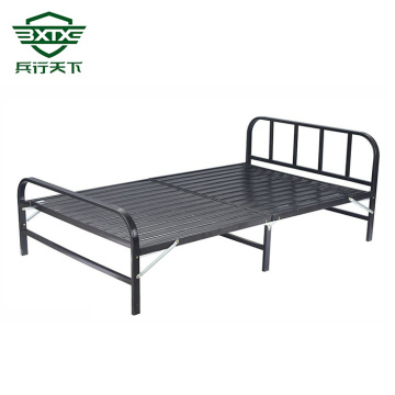 Steel double folding bed