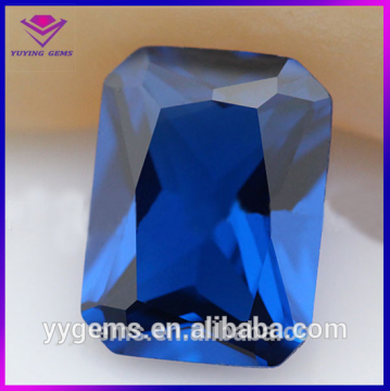 princess cut ruby gems rectangle blue corundum jewelry