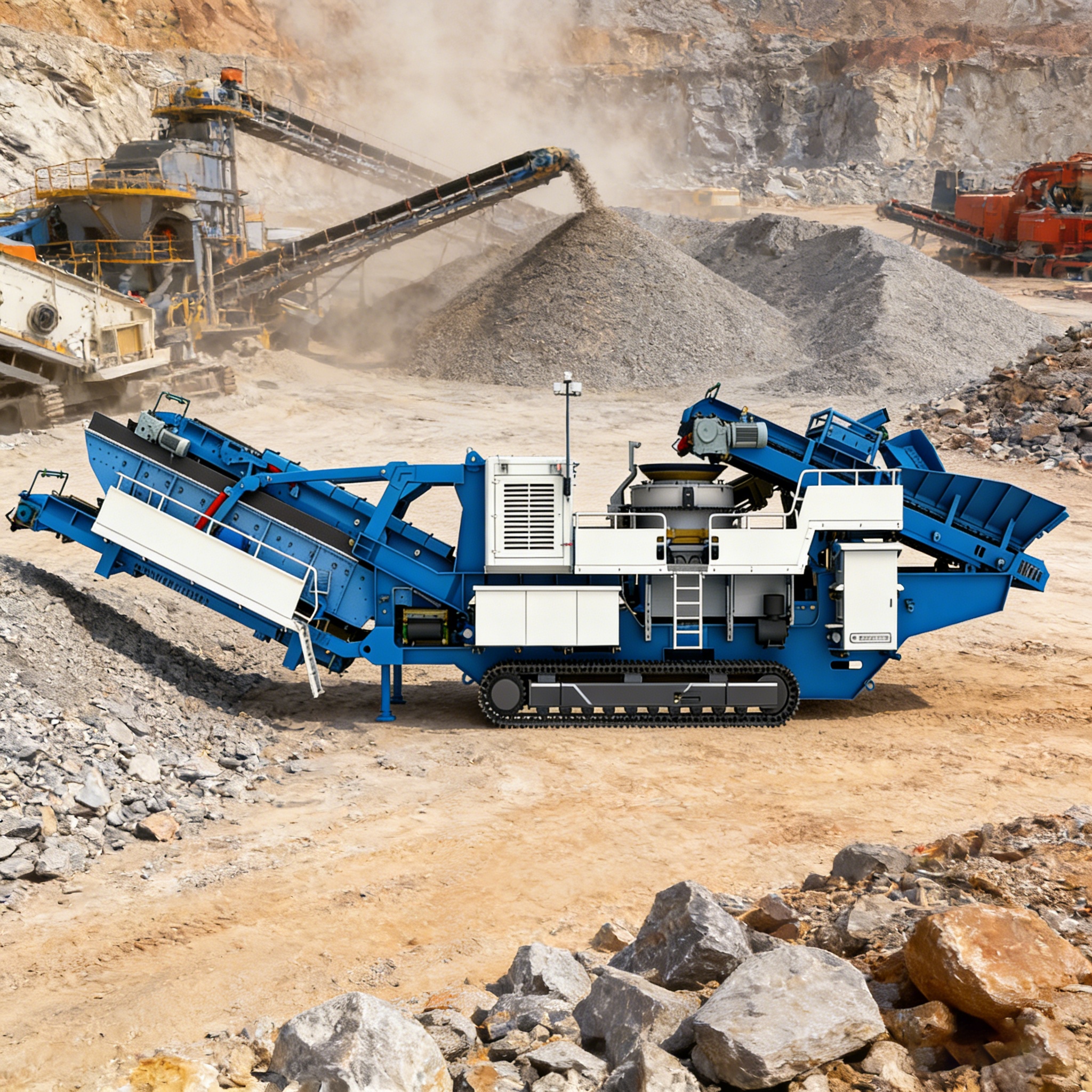 पोर्टेबल क्रॉलर कोन क्रशर Portable Crawler Cone Crusher