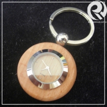 Wood Keychain with Clock (J30150)