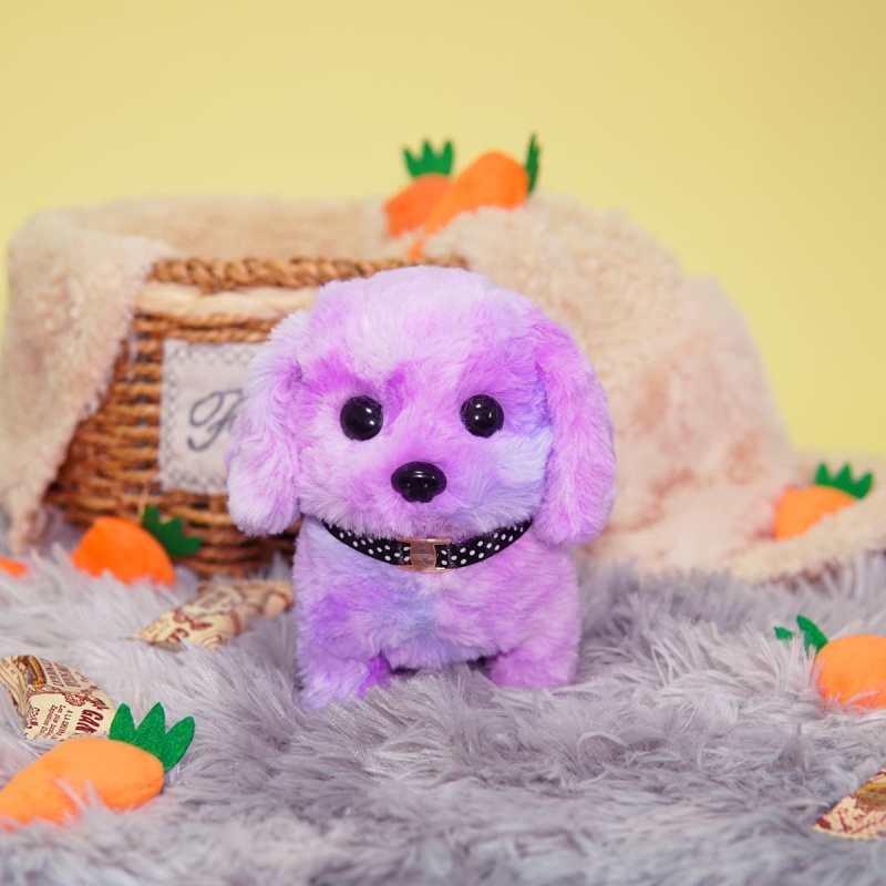 Tie-dye Color Walking Puppy Electric Plush Toy
