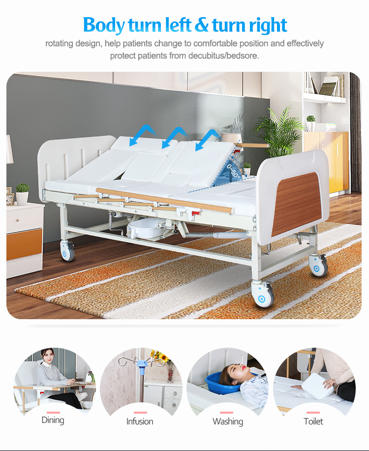 Multifunctional Electric Rotating Home Nursing Bed