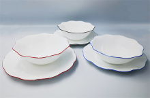 Elegant Dinnerware White Opal Bowl Plates