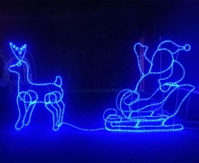 LED Santa Reindeer Sleigh Lights and Decorations