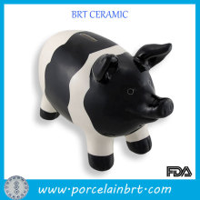 Gift for kid cute white and black piggy bank