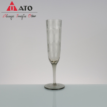 Clear Grey Champagne Glasses Crystal Wine Glass Cup