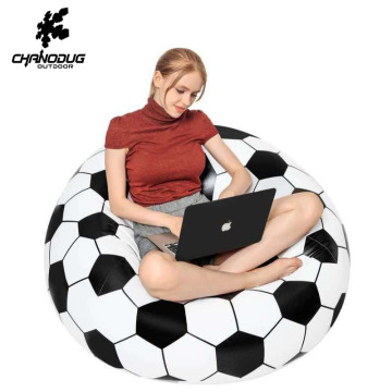 Portable Inflatable Soccer Ball Sofa Chair for Dorm Corner and Lazy Days