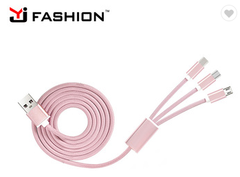Yijiashishang TPE Fast Charging Cable 1 Meter Retractable Mobile Phone Multi Charger Cord