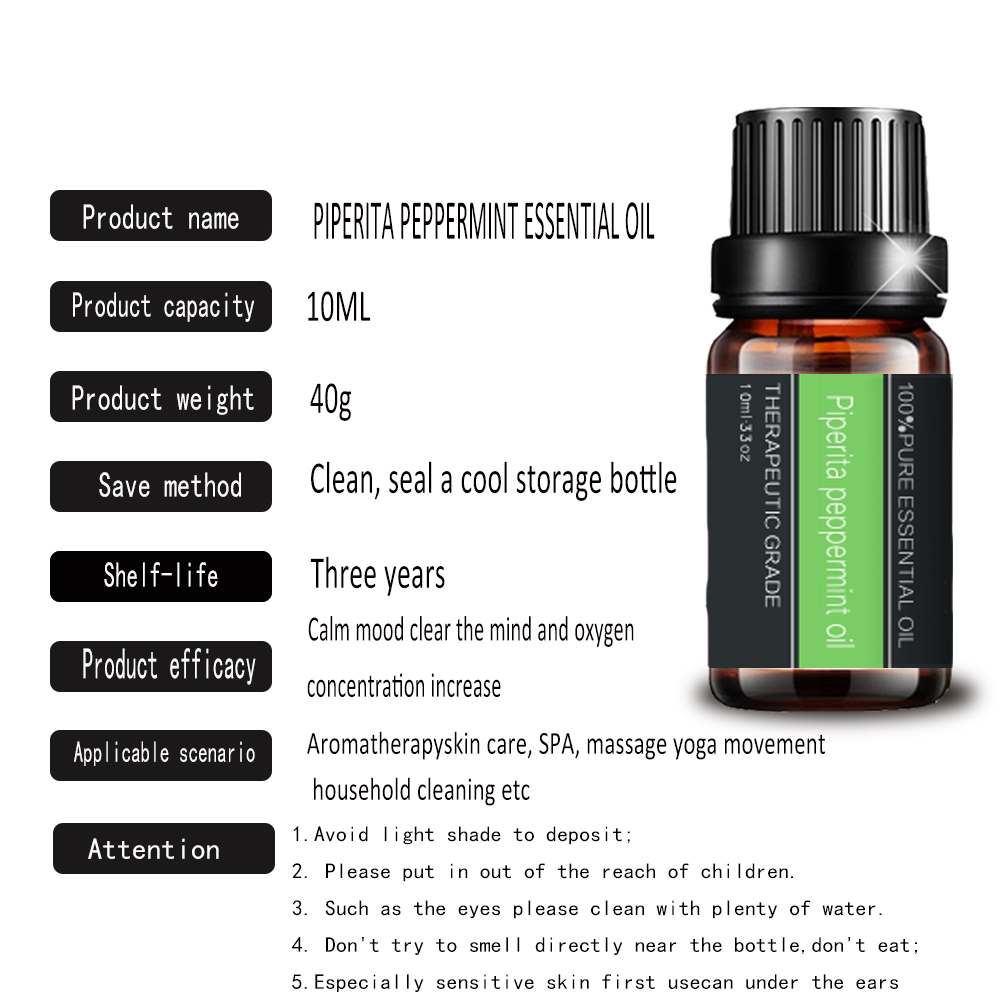 100% Pure Peppermint Oil Piperita Mentha Essential Oils