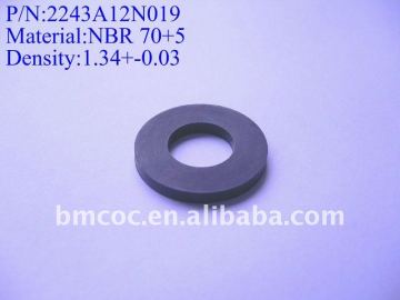 Black flat rubber washer