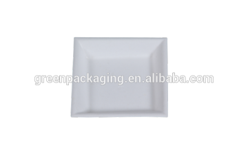 compostable disposable pulp twisted square plates with size of 90x90x15 TP01