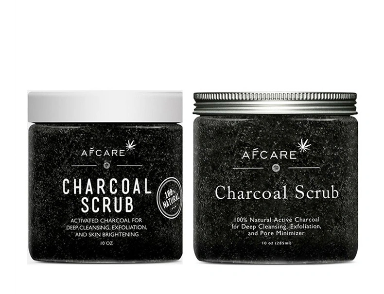 Rivate Label Exfoliating Soften Skin Bamboo Charcoal Scrub OEM Relax Feature Origin Type Lotion Care