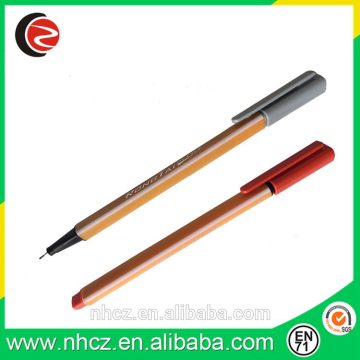 High quality 0.4MM triangular fine liner pen with Cap