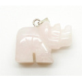 Rhombus Shape Rose Quartz pendant