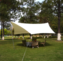 Portable Outdoor Camping Canopy - Waterproof Oxford Polyester Cotton Tarp for Sun Protection