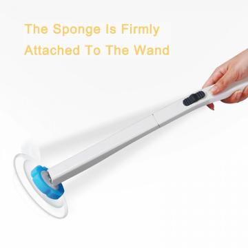 Wall mounted replaceable disposable sponge toilet brush