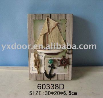 Nautical wooden key box/ wooden key cabinet