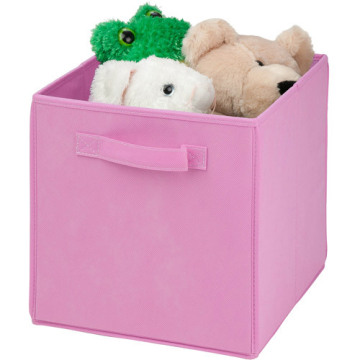 Pink Non-Woven Foldable Cube, Storage box